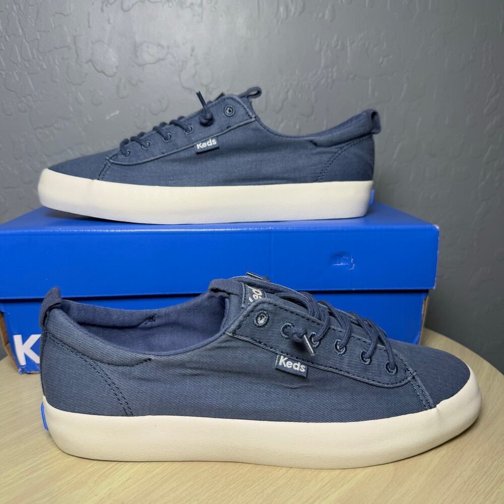 Keds Women's Kickback Sneaker, Vintage Indigo, 6.5M